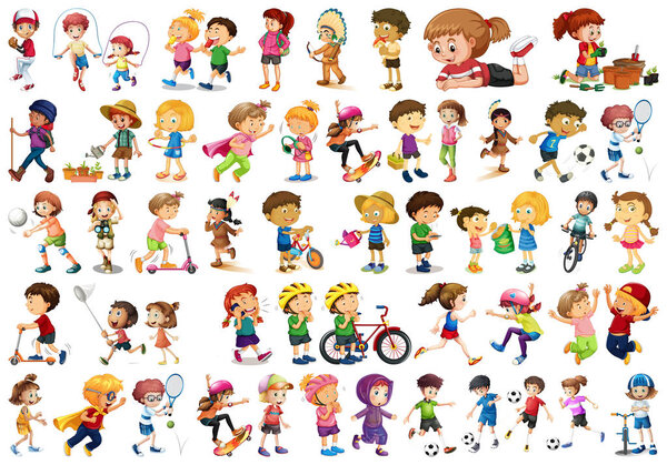 Set of children character