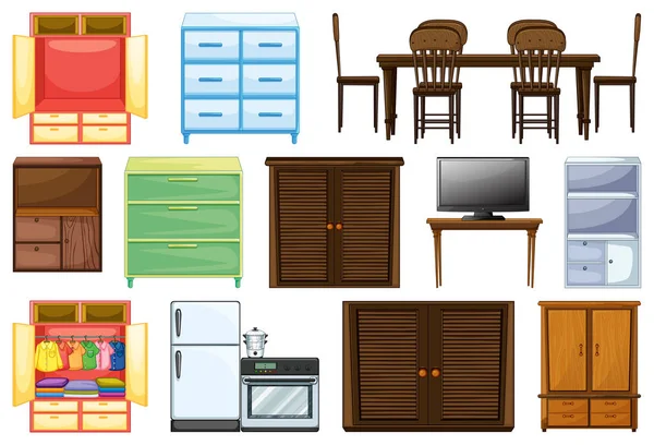 Set of house furniture — Stock Vector