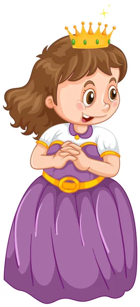 Un personnage de princesse mignon — Image vectorielle
