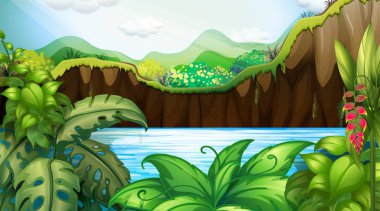 Jungle açık arka plan sahnesi