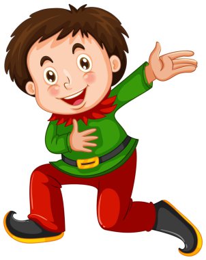 Elf kostümlü çocuk