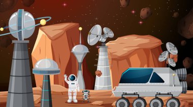 Uzay sahnesinde şehir