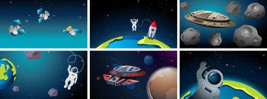 Büyük uzay sahnesi seti