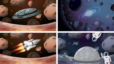 Uzay arka plan sahne seti