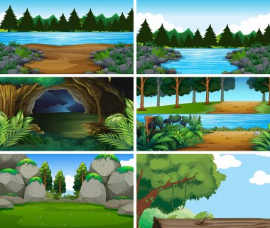 Boş, boş peyzaj doğa sahneleri