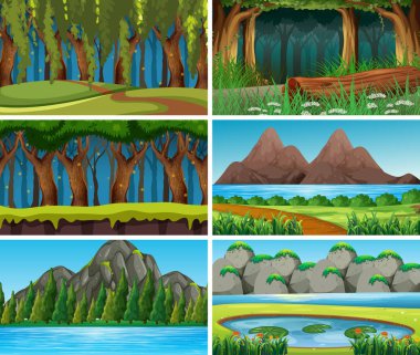 Boş, boş peyzaj doğa sahneleri