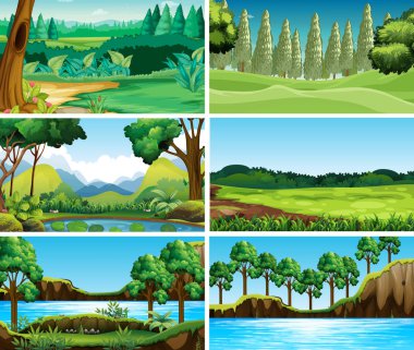 Boş, boş peyzaj doğa sahneleri