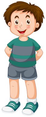 İzole genç esmer çocuk 