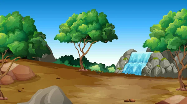 Paisaje de la naturaleza de fondo vacío — Vector de stock