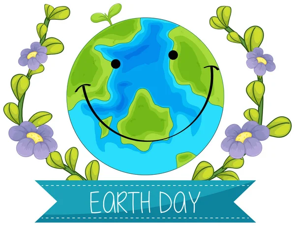 Happy Earth Day Konzept — Stockvektor