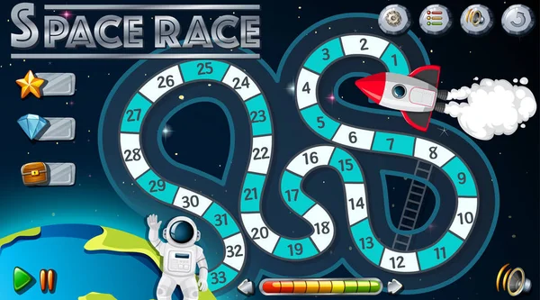 Ruimte race bordspel — Stockvector