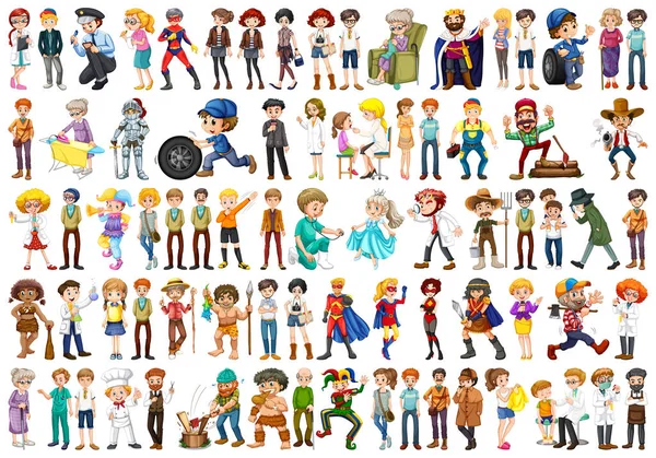 Enorme grupo de personas — Vector de stock