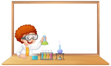 Laboratuarda boşaltmak ile bilim öğrenci