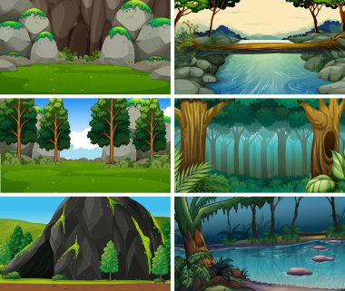 Boş, boş peyzaj doğa sahneleri