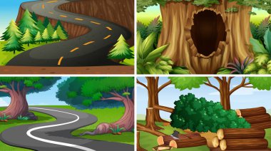 Boş, boş peyzaj doğa sahneleri