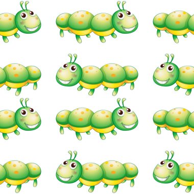 Oyuncak, Caterpillar ile Dikişsiz desen kiremit karikatür