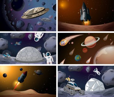 Büyük uzay sahnesi seti