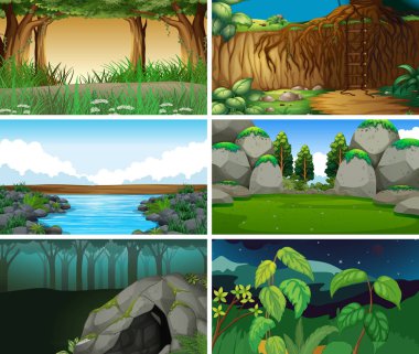 Boş, boş peyzaj doğa sahneleri