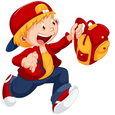 İzole beyaz arka planda sevimli çocuk