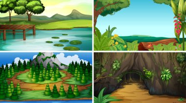 Boş, boş peyzaj doğa sahneleri