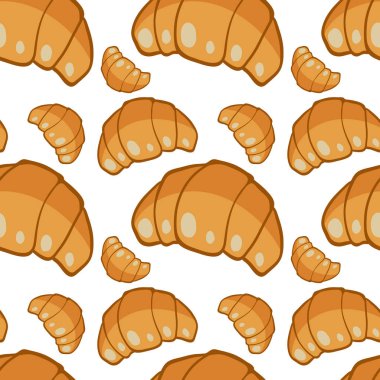 Kruvasan ile Dikişsiz desen kiremit karikatür