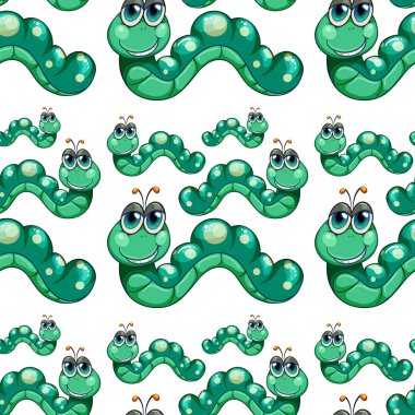 Caterpillers ile Dikişsiz desen kiremit karikatür