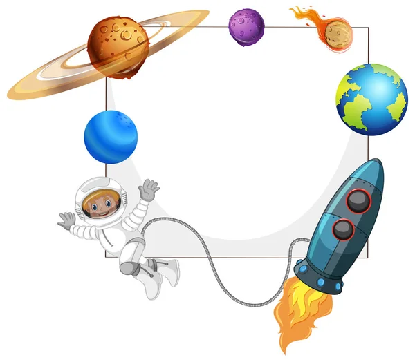 Weltraumrahmen des Sonnensystems — Stockvektor