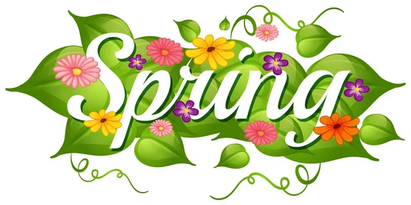 Primavera natureza flor fundo — Vetor de Stock