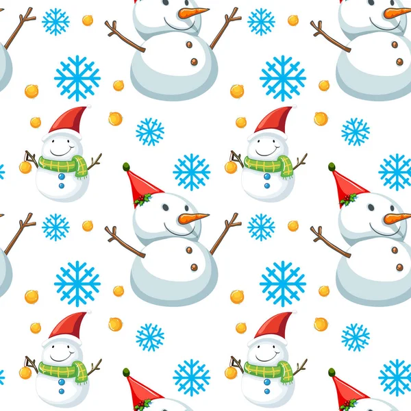 Seamless pattern tile cartoon with Christmas theme — Stock Vector