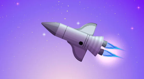 Rocket in space scene — Stock Vector