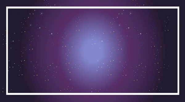 Purple Galaxy ruimte frame — Stockvector
