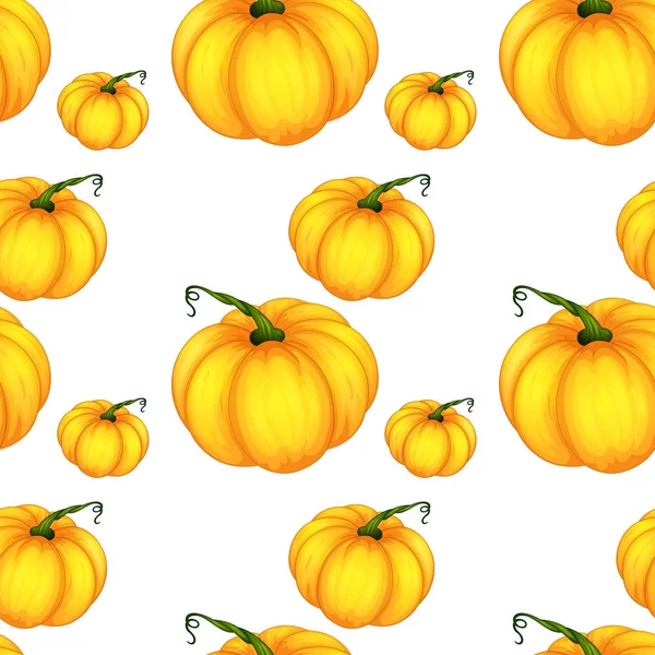 Seamless pattern tile cartoon with pumpkins — Stock Vector