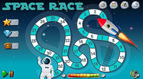 Uzay yarışı oyunu arka plan — Stok Vektör