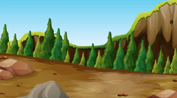 Paisaje de la naturaleza de fondo vacío — Vector de stock