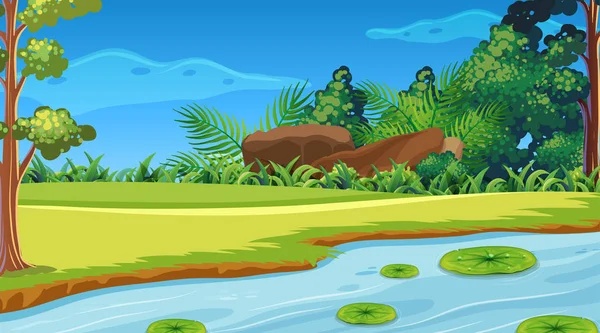 Paisaje de la naturaleza de fondo vacío — Vector de stock