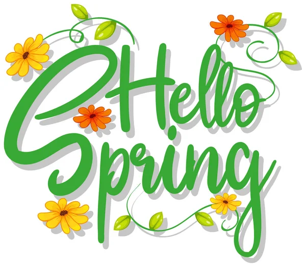 Hallo Frühling Blume Hintergrund — Stockvektor