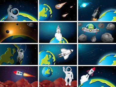 Büyük uzay sahne seti