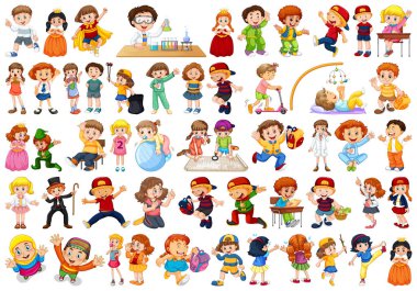 Büyük gruptaki çocuklar bizim gruplardan rolleri oyunculuk