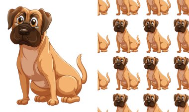 Dikişsiz ve izole hayvan desen karikatür