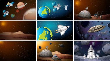 Geniş uzay sahneleri seti