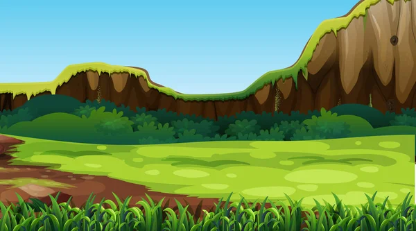 Paisaje de la naturaleza de fondo vacío — Vector de stock