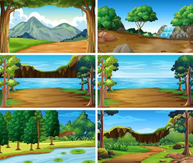 Boş, boş peyzaj doğa sahneleri