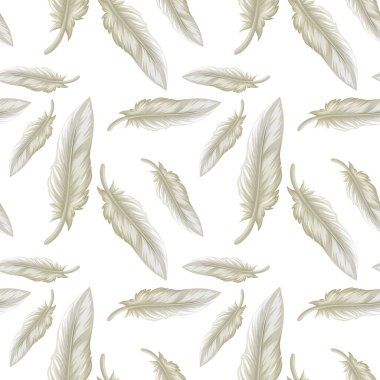 Tüyleri ile dikişsiz desen fayans karikatür