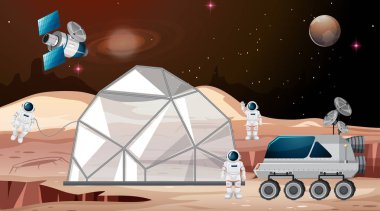 Mars sahnesinde uzay kampı