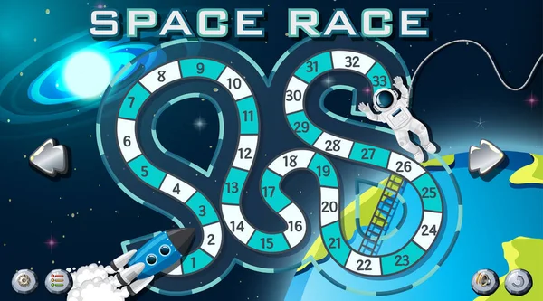 Space race game background — Stock Vector