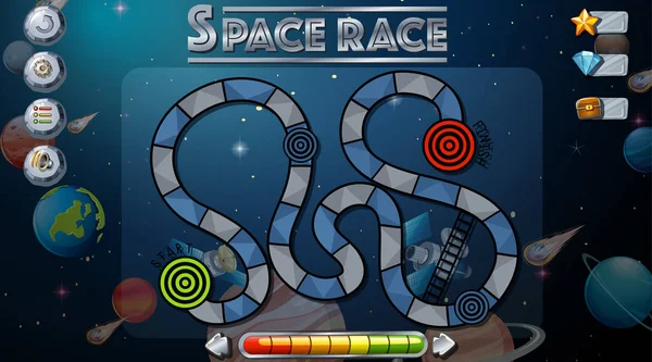 Ruimte race spel achtergrond — Stockvector