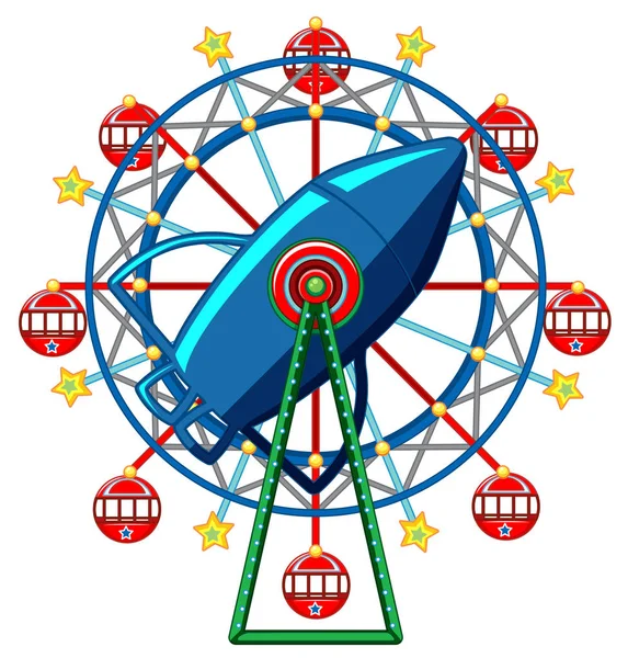 Isoliertes Riesenrad aus Freizeitpark — Stockvektor