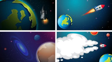 Uzay arka plan sahne seti