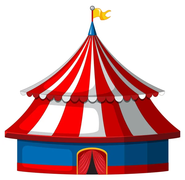 Circus tent in blue and red — Stock Vector