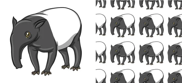Dibujos animados patrón animal inconsútil y aislado — Vector de stock